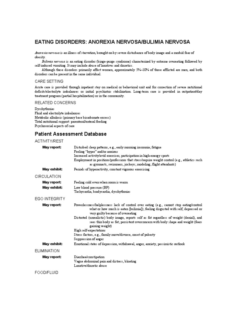 Understanding Anorexia and Bulimia | PDF | Anorexia Nervosa | Bulimia ...