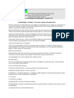 Estudo Dirigido - Unid 7 Emoções e Afetos