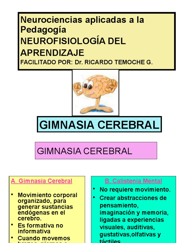 Neurociencias Ginnasia Cerebral Aprendizaje Pptx Cerebro Ejercicio Fisico