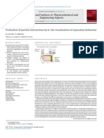 Evaluation of Particle Interactions by in Situ Visualization of Separation BehaviourD