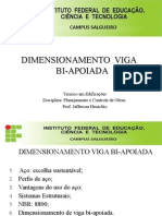 Dimensionamento de viga bi-apoiada em aço