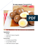 Boiled Eggs in Soy Sauce (Jangjolim) : Ingredients