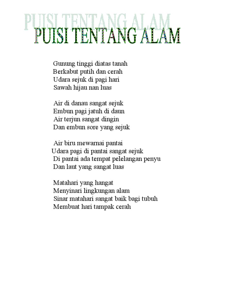 Puisi Alam