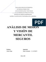 Anàlisis de Misiòn y Visiòn de Seguros Mercantil