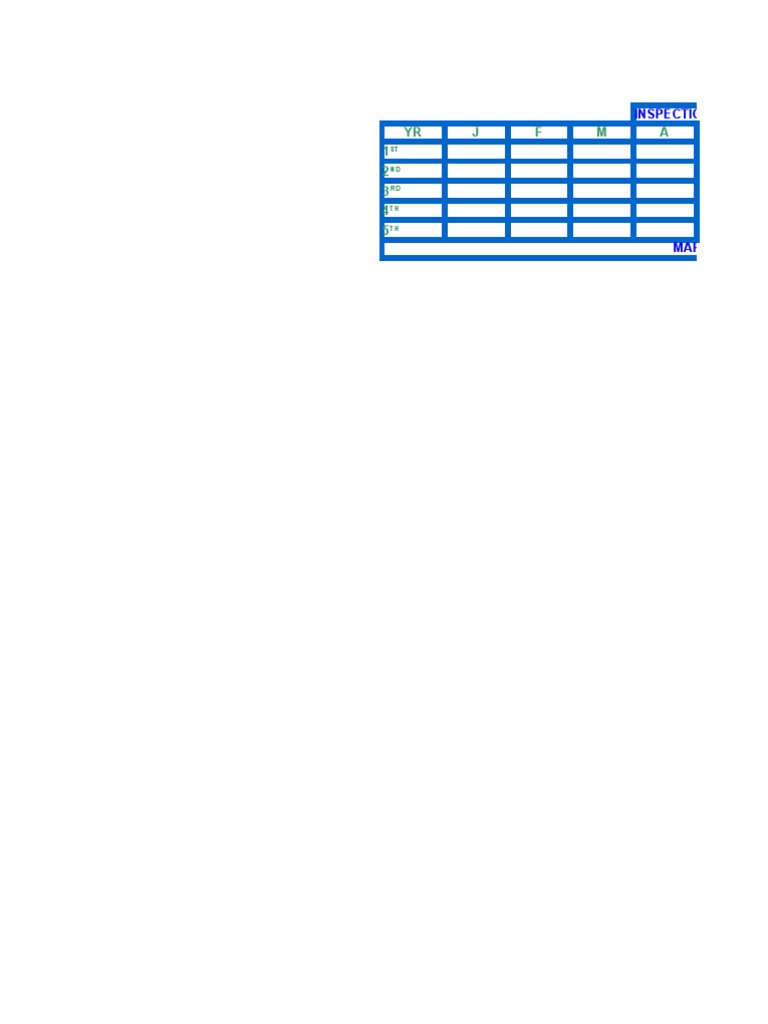 Monthly Inspection Grid Overview | PDF