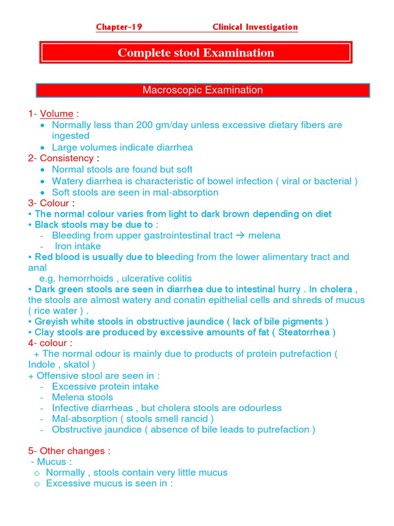 Macroscopic Stool Examination Guide | PDF | Human Feces | Diarrhea