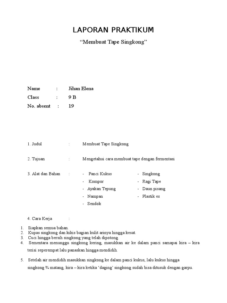 Laporan Praktikum Tape