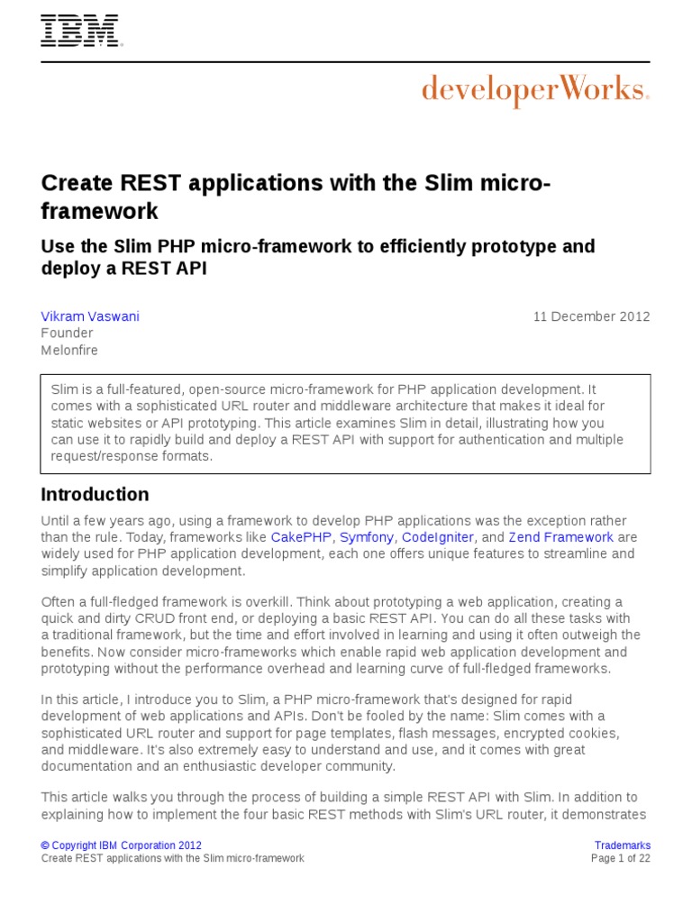 Dasar Slim Framework Rest API | PDF | Representational State Transfer ...