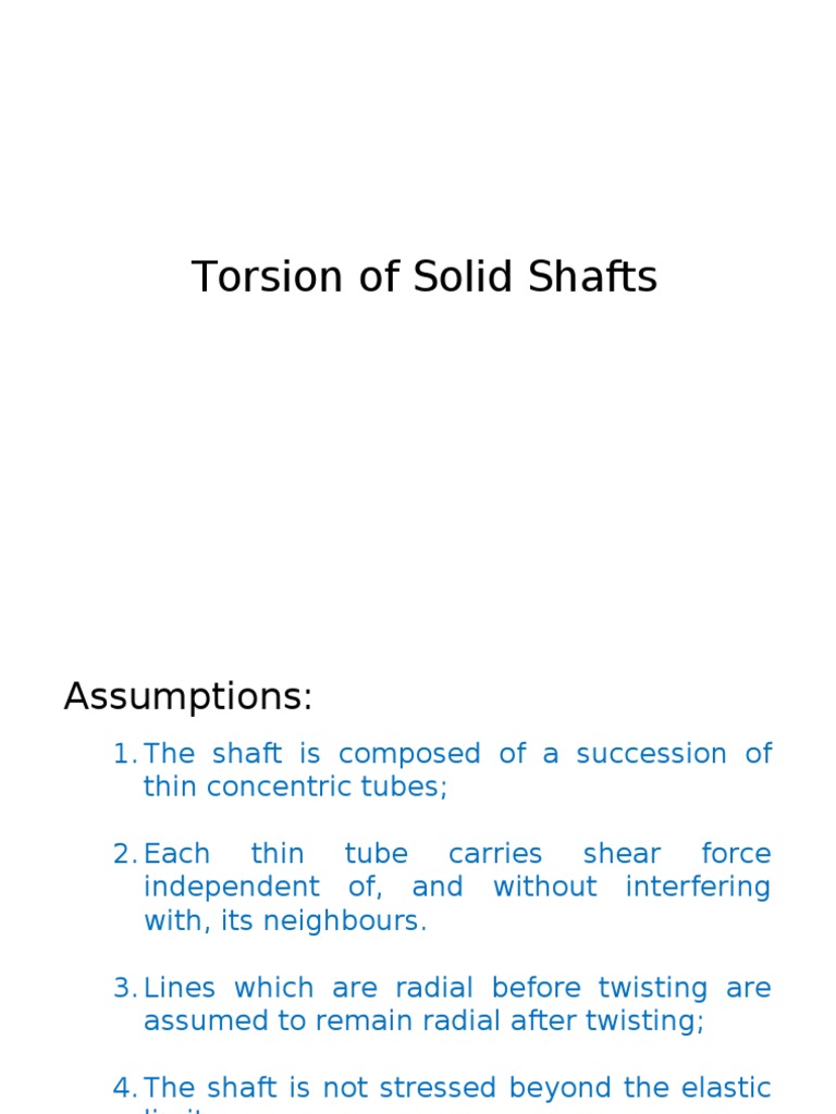 Torque and Shear Stress in Shafts | PDF | Strength Of Materials ...