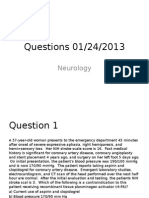 Questions 01/24/2013: Neurology