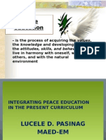 Integrating Peace Education in The Present Curriculum-Presentation