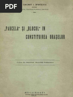 Parcela Si Blocul In Constituirea Oraselor