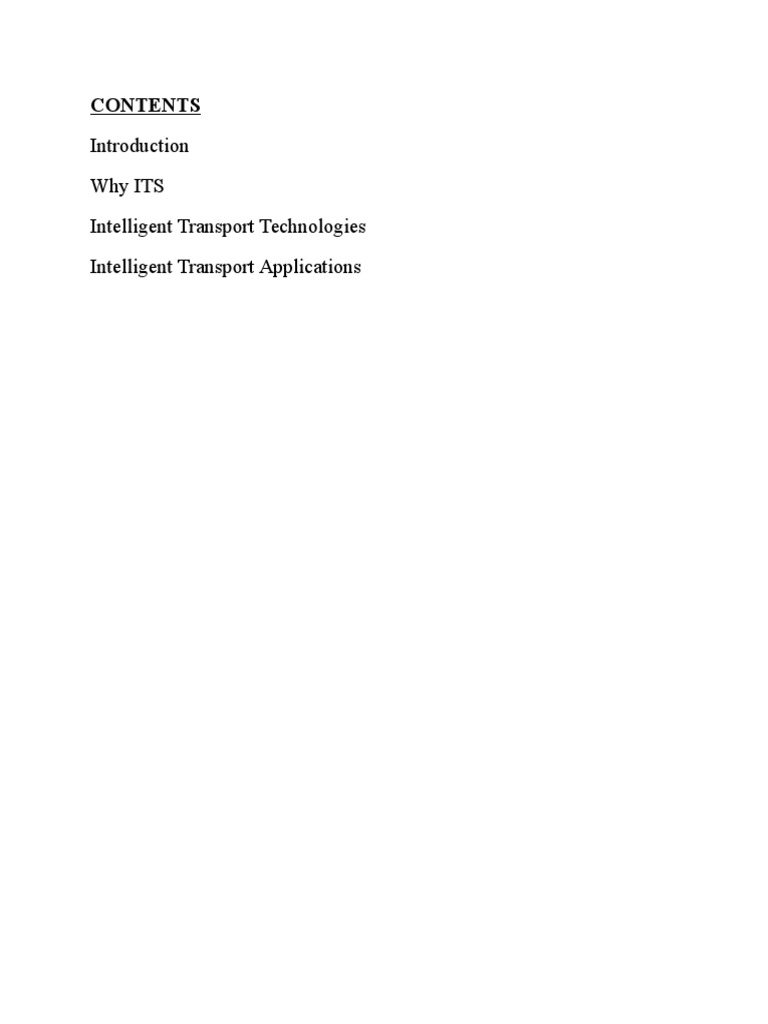 Intelligent Transportation Systems Overview | PDF | Traffic | Road ...