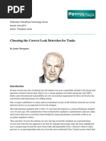 Choosing the Correct Leak Detection for Tanks