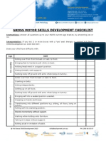 Gross Motor Skills Development Checklist PDF