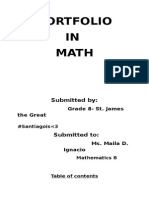 Portfolio IN Math: Submitted by