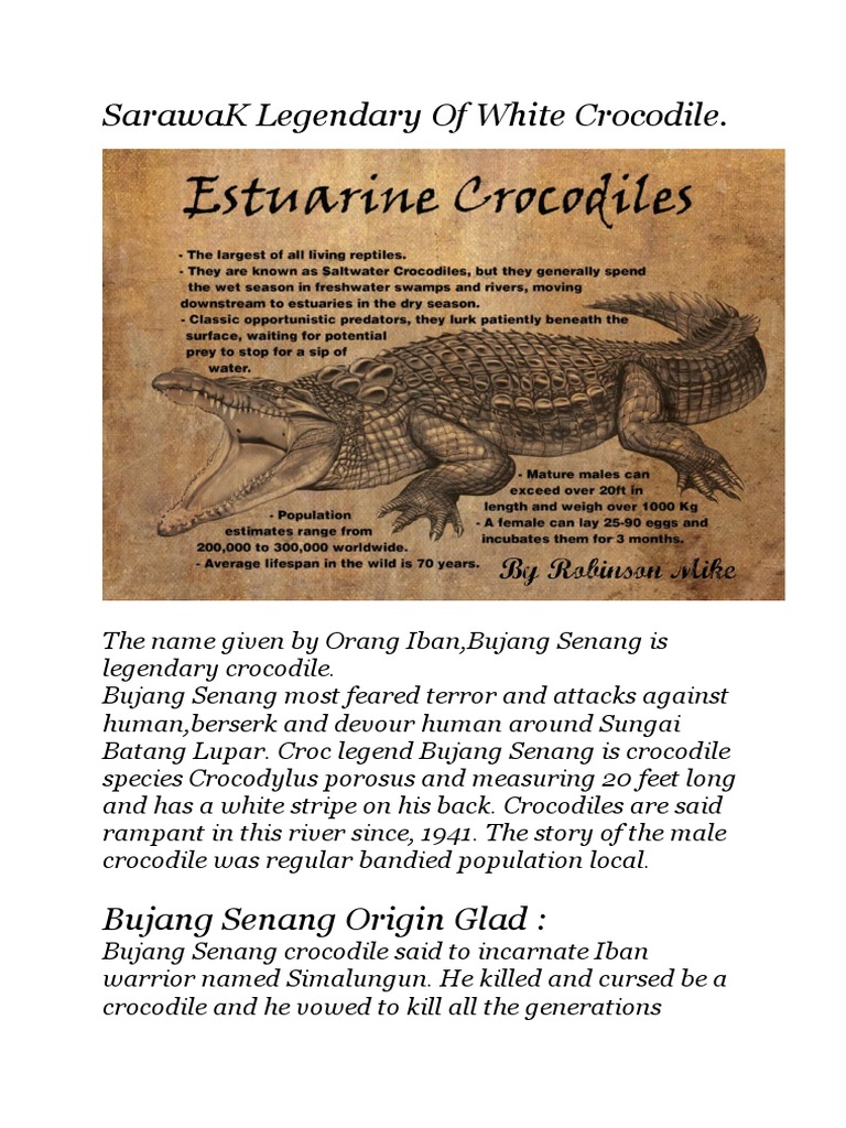 Sarawak Legendary Of White Crocodile
