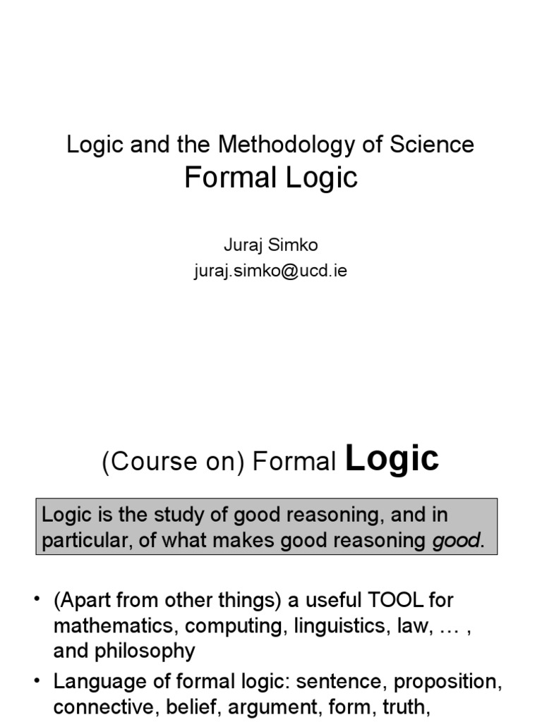 Introduction to Formal Logic Course | PDF | Philosophy