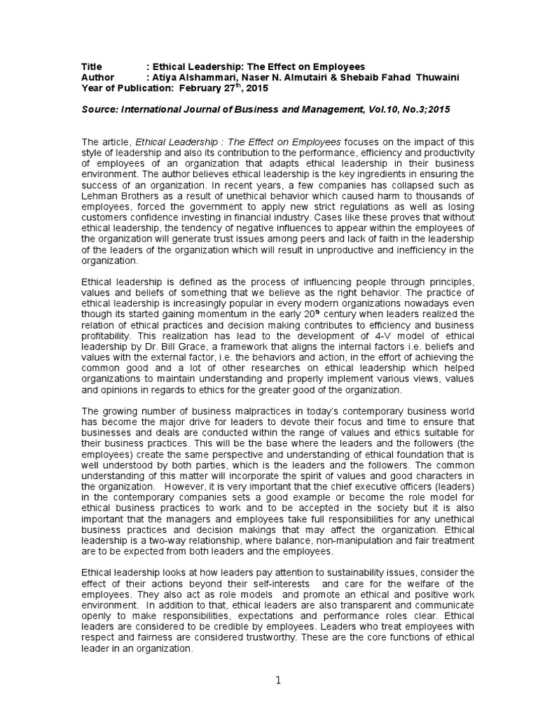 Ethics review paper example image