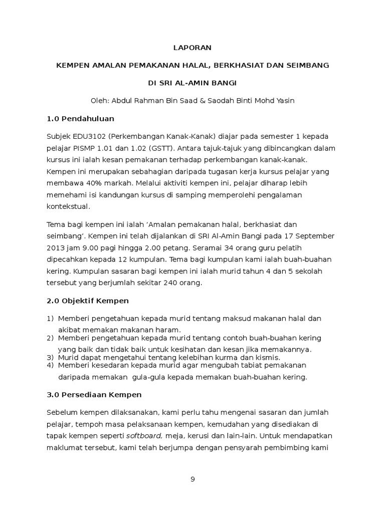 Laporan Kempen Pdf