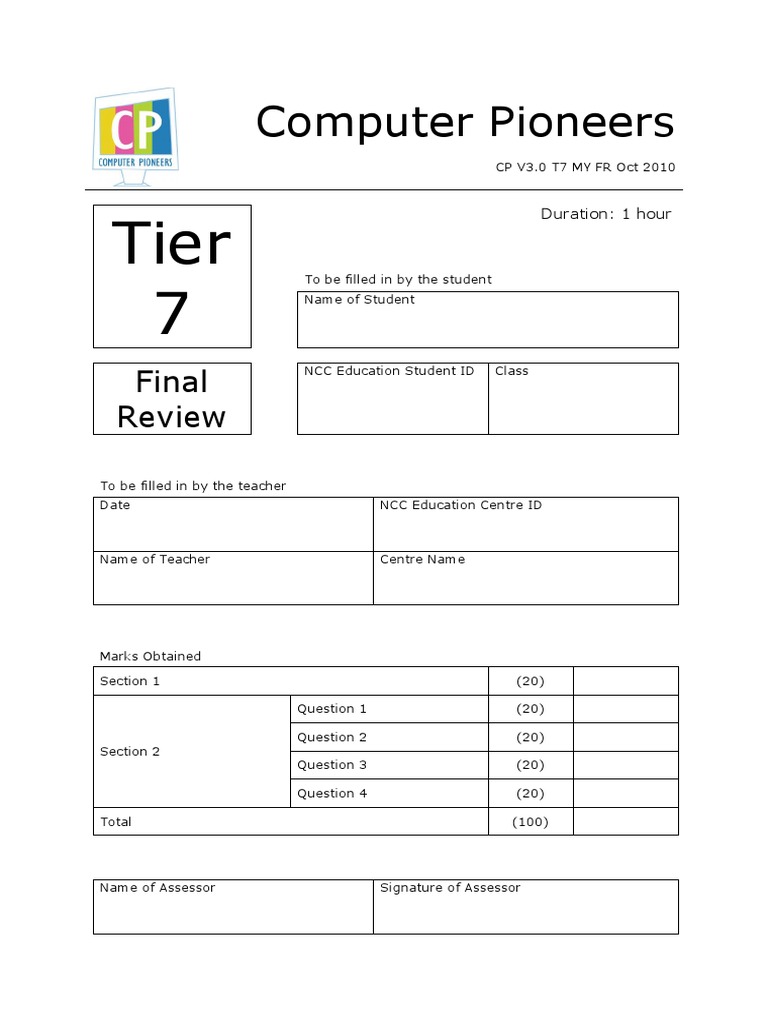 NC Tier7-Sample 2010 | PDF | Databases | Input/Output