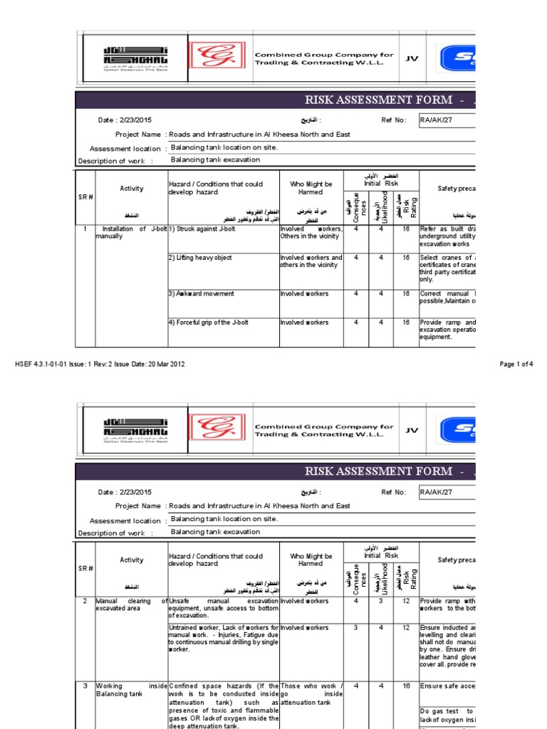 Crane Lifting Risk Assessment Report | PDF | Crane (Machine) | Safety