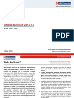 Union Budget 15-16 - HDFC Sec