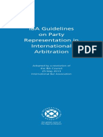 IBA Guidelines On Party Representation in Int Arbitration 2013