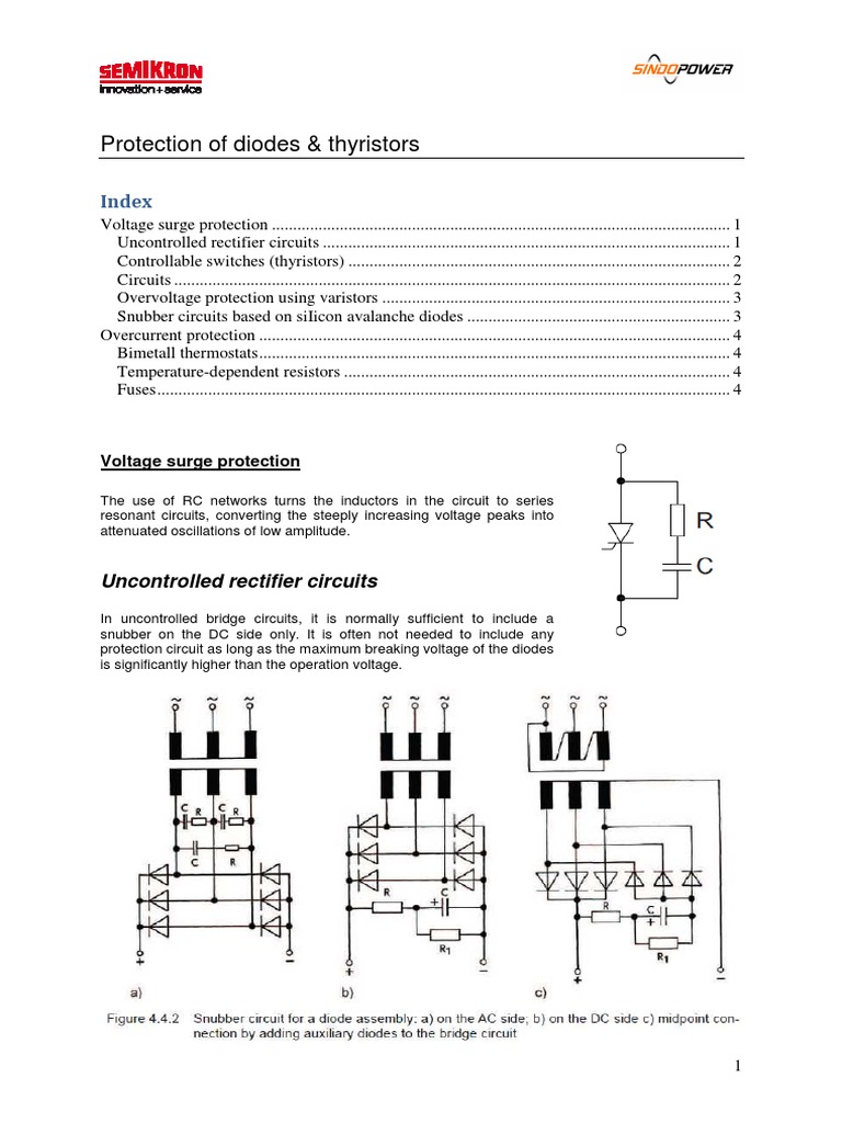 Diode & Thyristor Protection Guide | PDF | Electrical Network | Rectifier