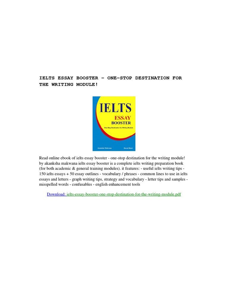 Ielts essay booster online buy