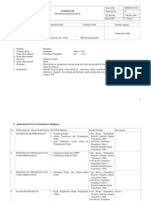 Sap Praktikum Perpajakan