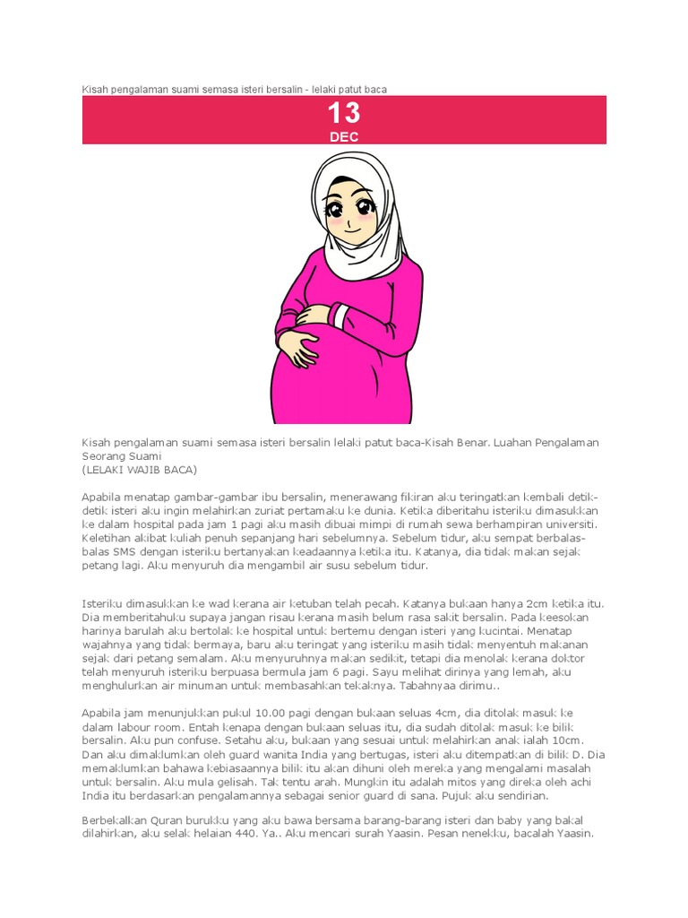 Kisah Pengalaman Suami Semasa Isteri Bersalin Sunat Baca Pdf
