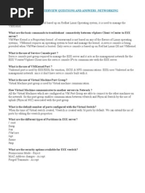 Vmware Interview Questions and Answers
