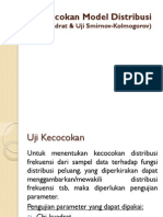 Download statistika Uji Kecocokan Model Distribusi Chi Kuadrat Smirnov by Putri Suci SN258907414 doc pdf
