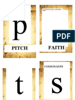 Faith Pitch: Consonants Consonants