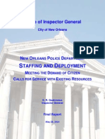New Orleans Police Department Staffing And Deployment