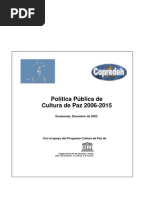 Política Pública Cultura de Paz