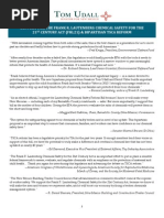 SUPPORT FOR THE FRANK R. LAUTENBERG CHEMICAL SAFETY FOR THE 21ST CENTURY ACT (FRL21) & BIPARTISAN TSCA REFORM