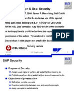 MINS 298C SAP Configuration & Use: Security