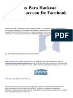 Programas para Hackear Claves de Acceso de Facebook Sin Costo