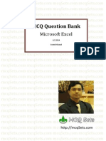 Ms Excel Mcq Bank