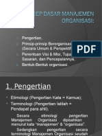 Konsep Dasar Manajemen Organisasi