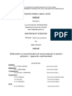 Elaboration Et Caractérisation de Nanocomposite À Matrice Polymère: Approche Expérimentale