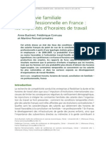 Concilier Vie Familiale Et Vie Professionnelle en France. Les Disparites d'Horaires de Travail - Bustreel Cornuau y Pernod-Lemattre (2012)