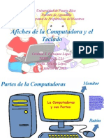 Afiche Sobre Las Partes de La Computadora y Teclado