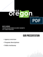 Business Oregon - 2015-17 Budget Presentation