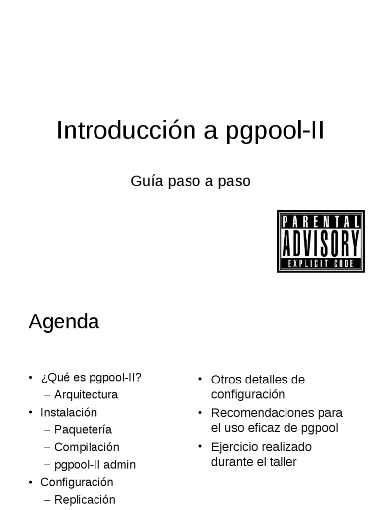 Guía de Instalación y Configuración de pgpool-II | PDF | Grupo de ...