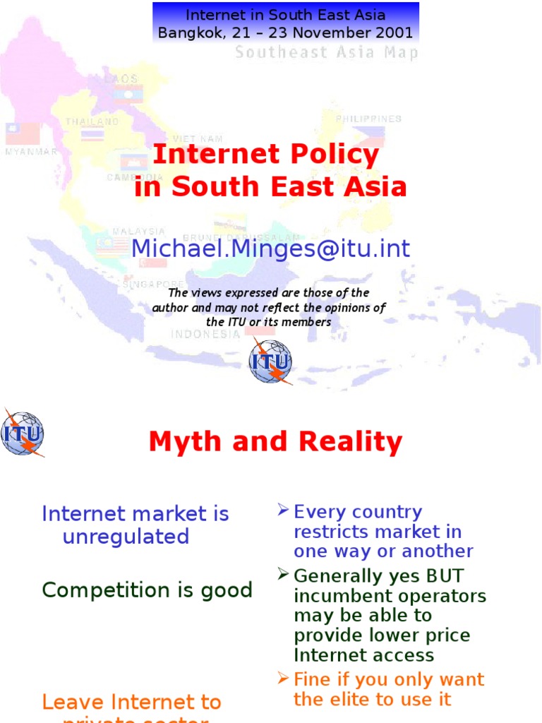 Internet Policy in South East Asia: Michael - Minges@itu - Int | PDF ...