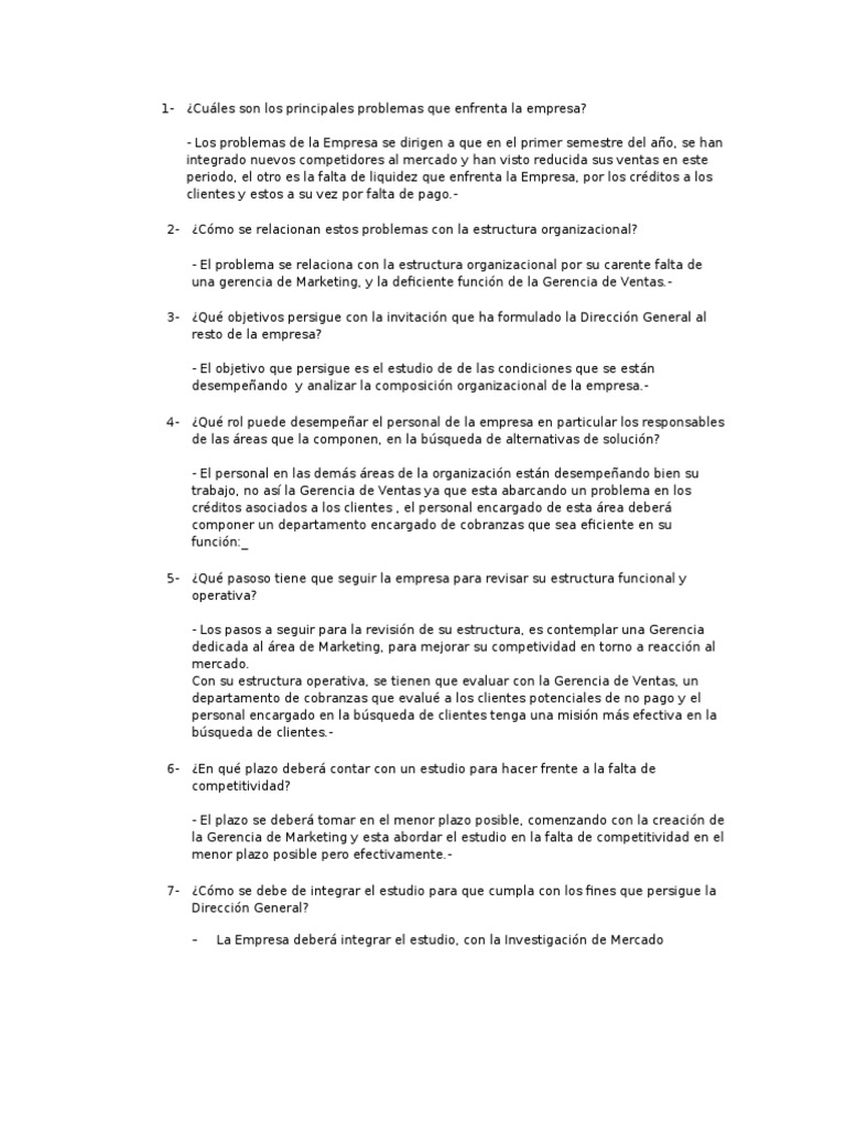 Problemas y Soluciones Organizacionales | PDF | Marketing | Mercado ...