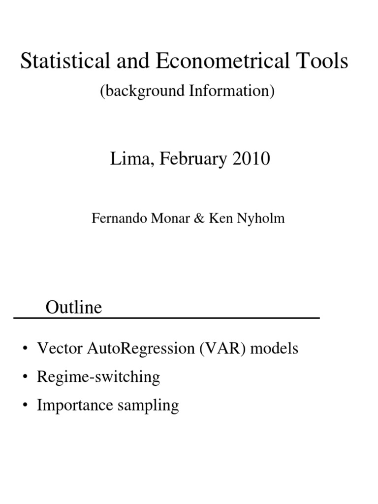 Econometric Methods Overview | PDF